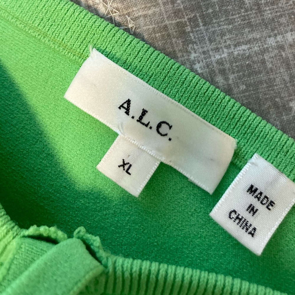 ALC Tank Top lime green single strap size XL - Picture 3 of 3